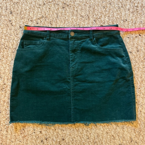 *3 for $9* Green Corduroy Mini Skirt - Picture 4 of 8